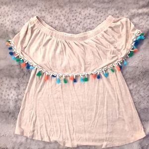Multi color tasle blouse